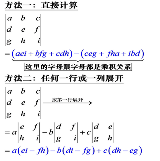三阶行列式计算方法