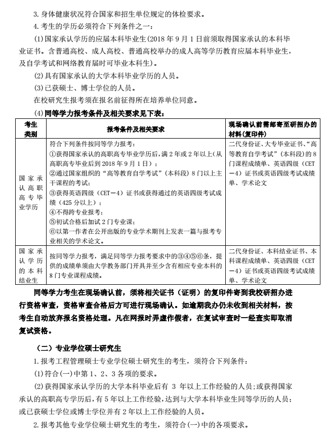 上海电力学院2018研究生招生简章