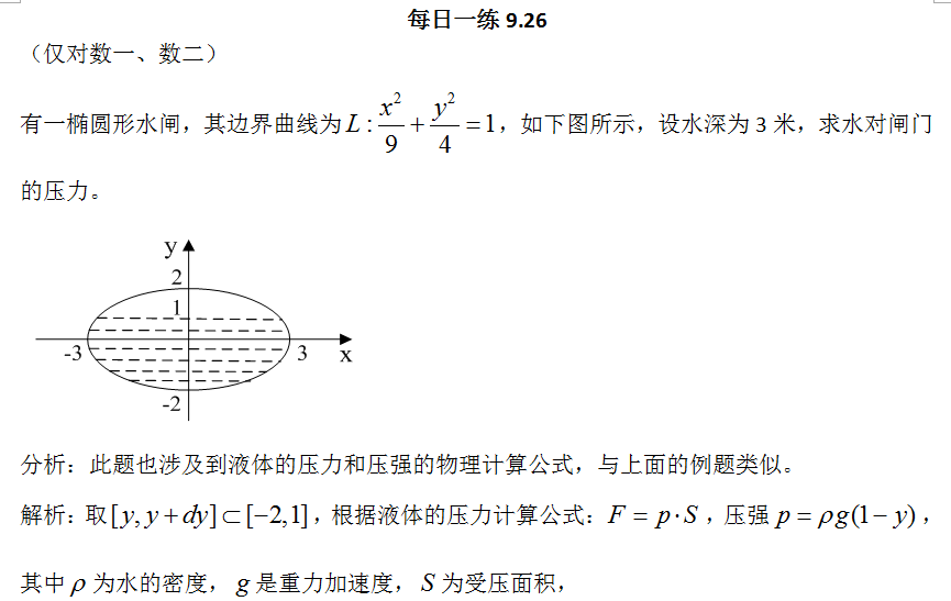 2018考研数学每日一练（9月26日）