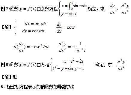 2018考研高数核心考点梳理之例题讲解求导方法