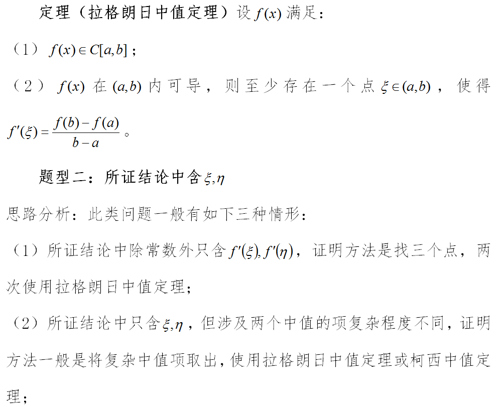 2019考研数学：拉格朗日中值定理（二）