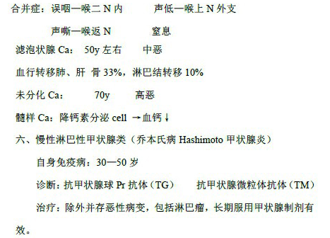 2019西医综合考研外科学复习笔记之颈部疾病