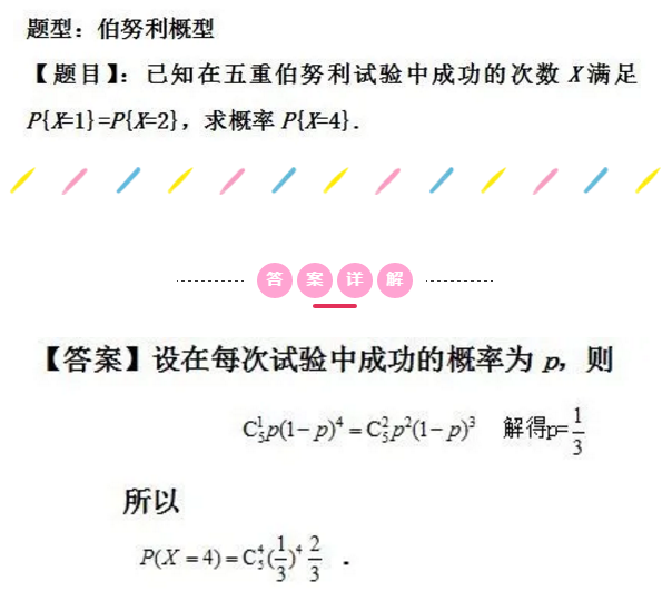 2021考研数学每日一题：伯努利概型