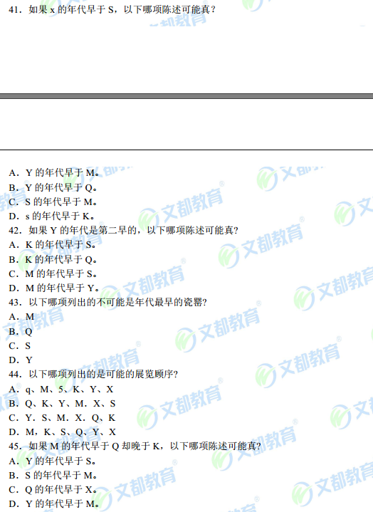 2015年在职硕士GCT逻辑考试真题及答案