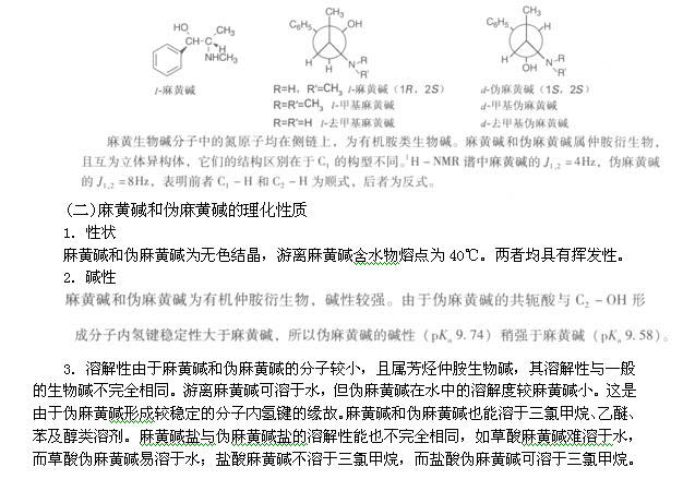 2015執業中藥師中藥化學輔導:含生物鹼的中藥麻黃