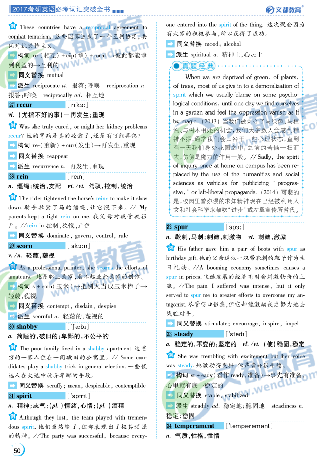 2017考研英语必考词汇突破(3)-何凯文编