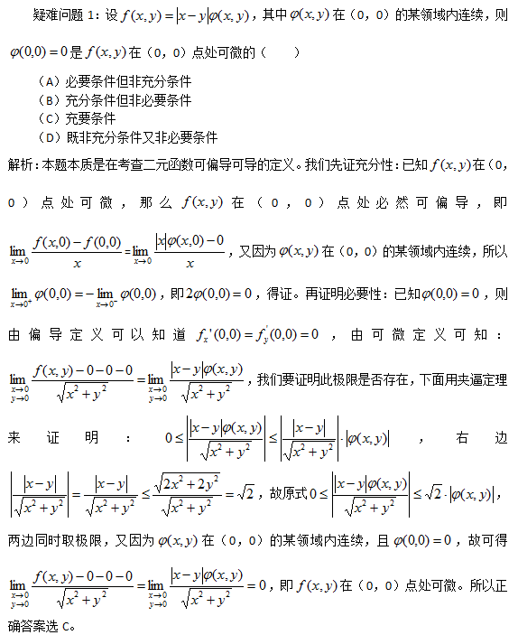 2017考研数学常见疑难问题盘点4