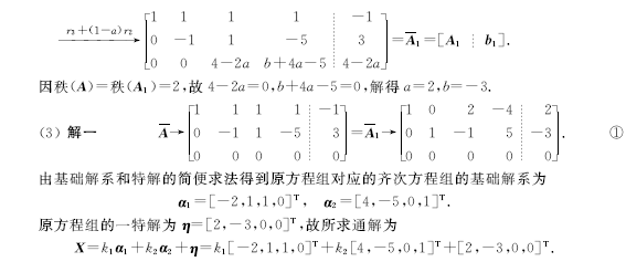 2017考研数学密押专题一：含参数的线性方程组