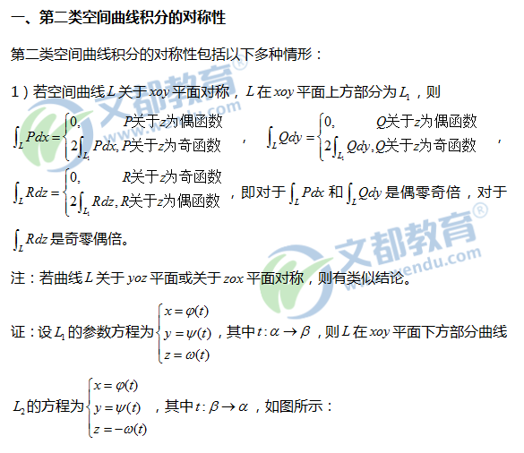 考研数学：巧用对称性计算第二类空间曲线积分