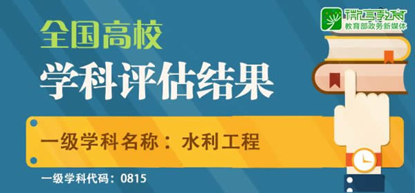 全国第四轮学科评估结果：水利工程学科高校排名