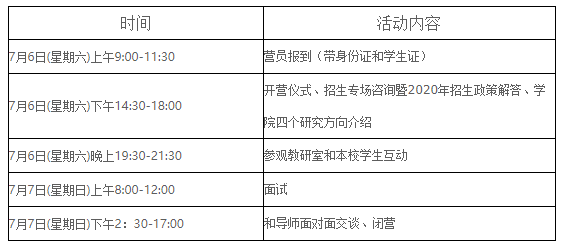 大学生夏令营招生简章