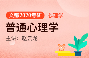 文都2020考研心理学专业课普通心理学（赵云龙）