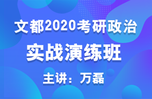文都2020考研政治考前实战演练(万磊)
